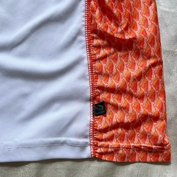 Mojo White and Orange Sport Fishing Gear Shirt - Picture 3 of 6